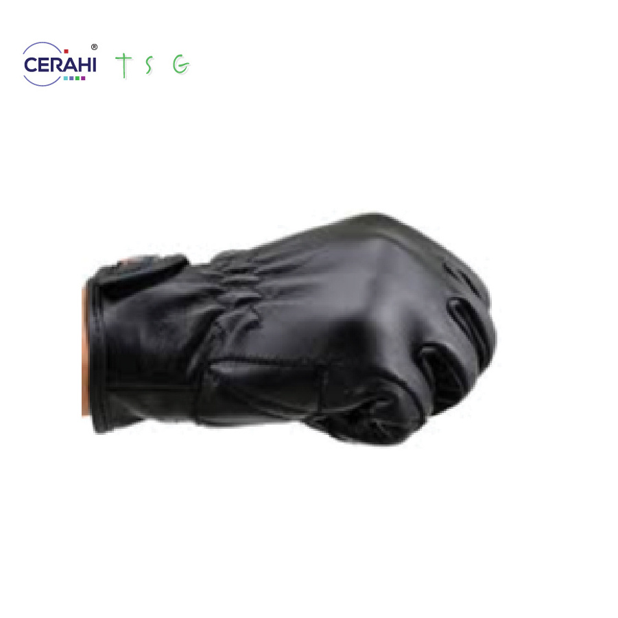 Hot selling Men hunting searching black cowhide leather driving gloves elasticized top quality leather sports gloves