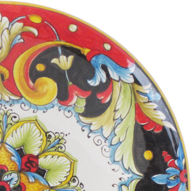 Italian Fine Arts Handmade wall hanging pottery plate ceramic decorative plates for home decoration