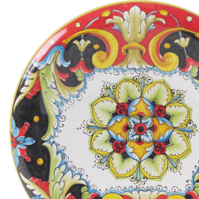 Italian Fine Arts Handmade wall hanging pottery plate ceramic decorative plates for home decoration