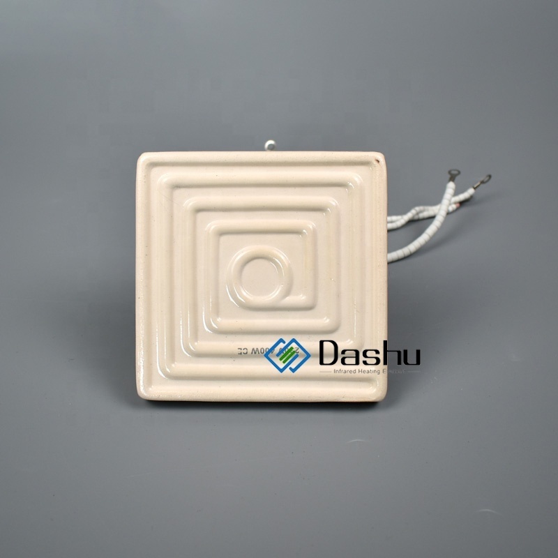 DaShu Ceramic Heating Element 120*120mm 220v Far Infrared Panel Radiators Heater Emitter For Thermoforming