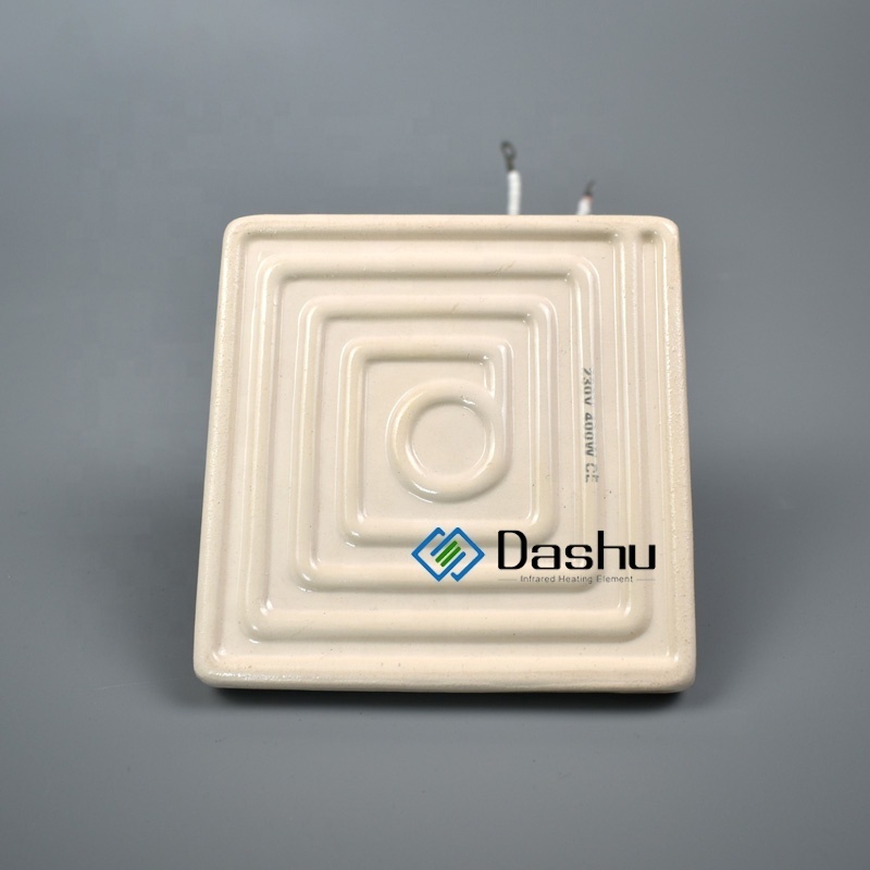 DaShu Ceramic Heating Element 120*120mm 220v Far Infrared Panel Radiators Heater Emitter For Thermoforming