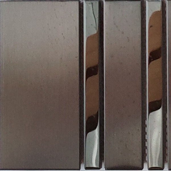 Rectangle Copper Mirror Finish Stainless Steel Self Adhesive Metal Mosaic Stainless Steel Tiles