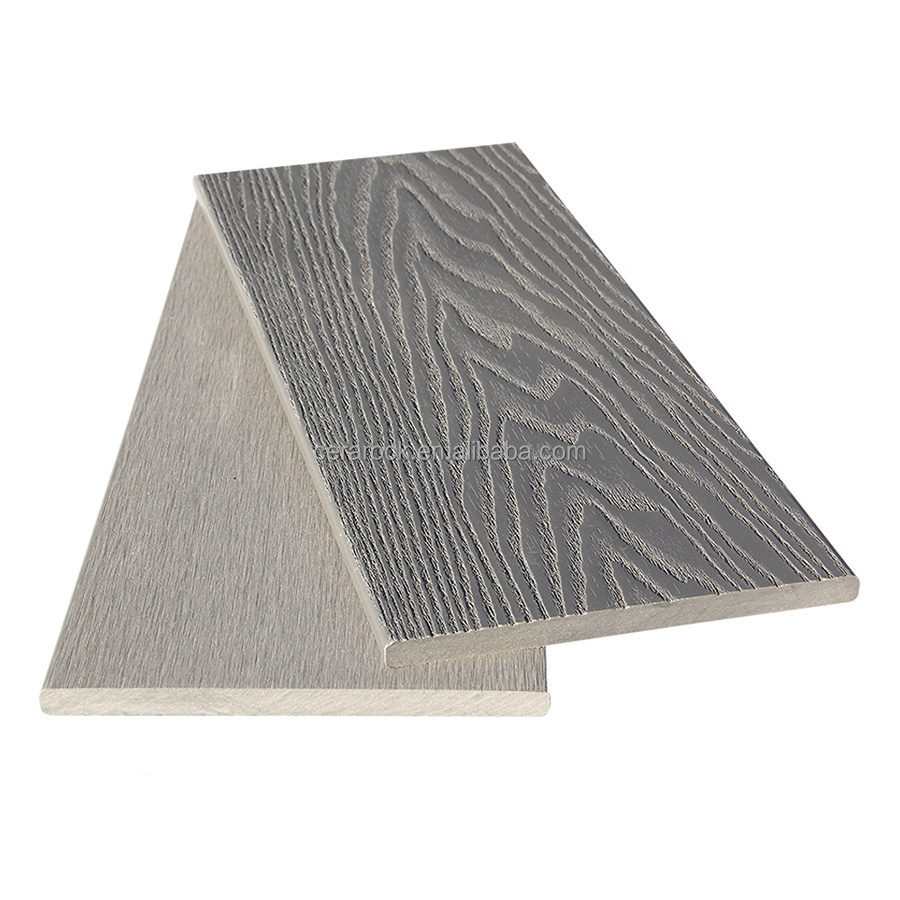 embossing wpc fencing board, sanding wpc fascia board 140*10mm, solid fascia fencing board