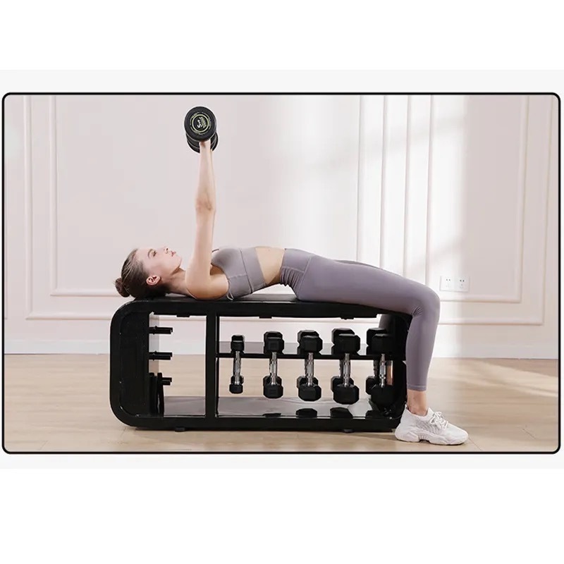 New Design Adjustable FitnessTraining Weight Bentch All In One  Fitness Bench With Dumbbells Box Storage