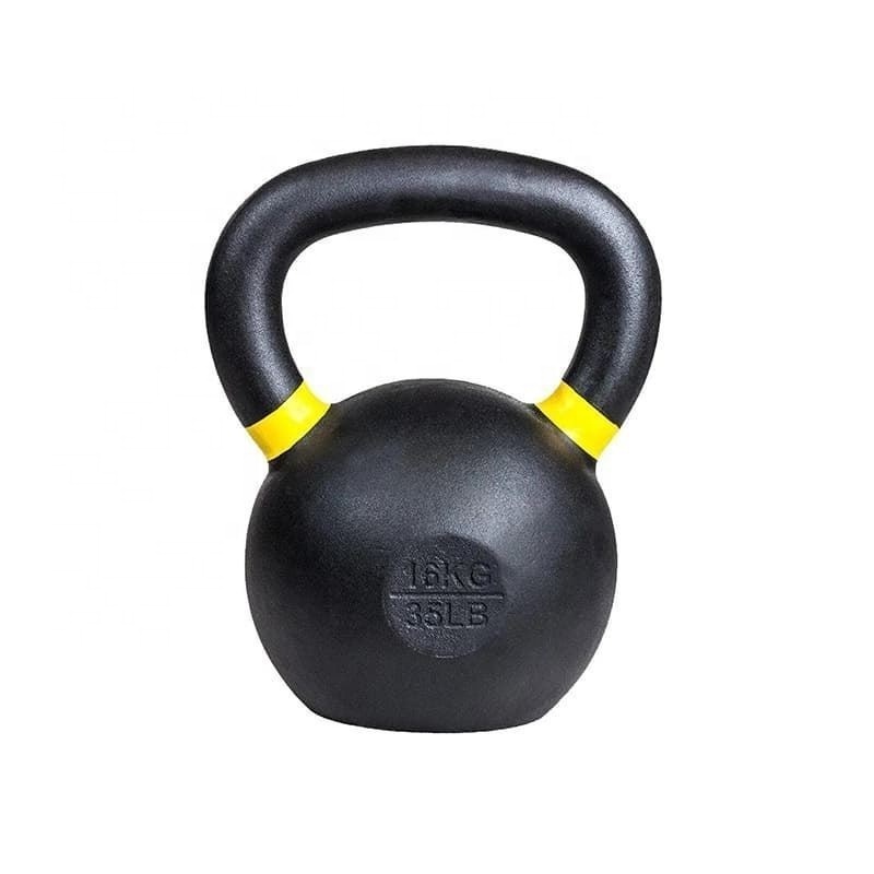 Factory Wholesale Gymnasium Cu Powder Coated Kettlebell Handle with Color Personalizado Circle Cast Iron Exercise Kettlebell