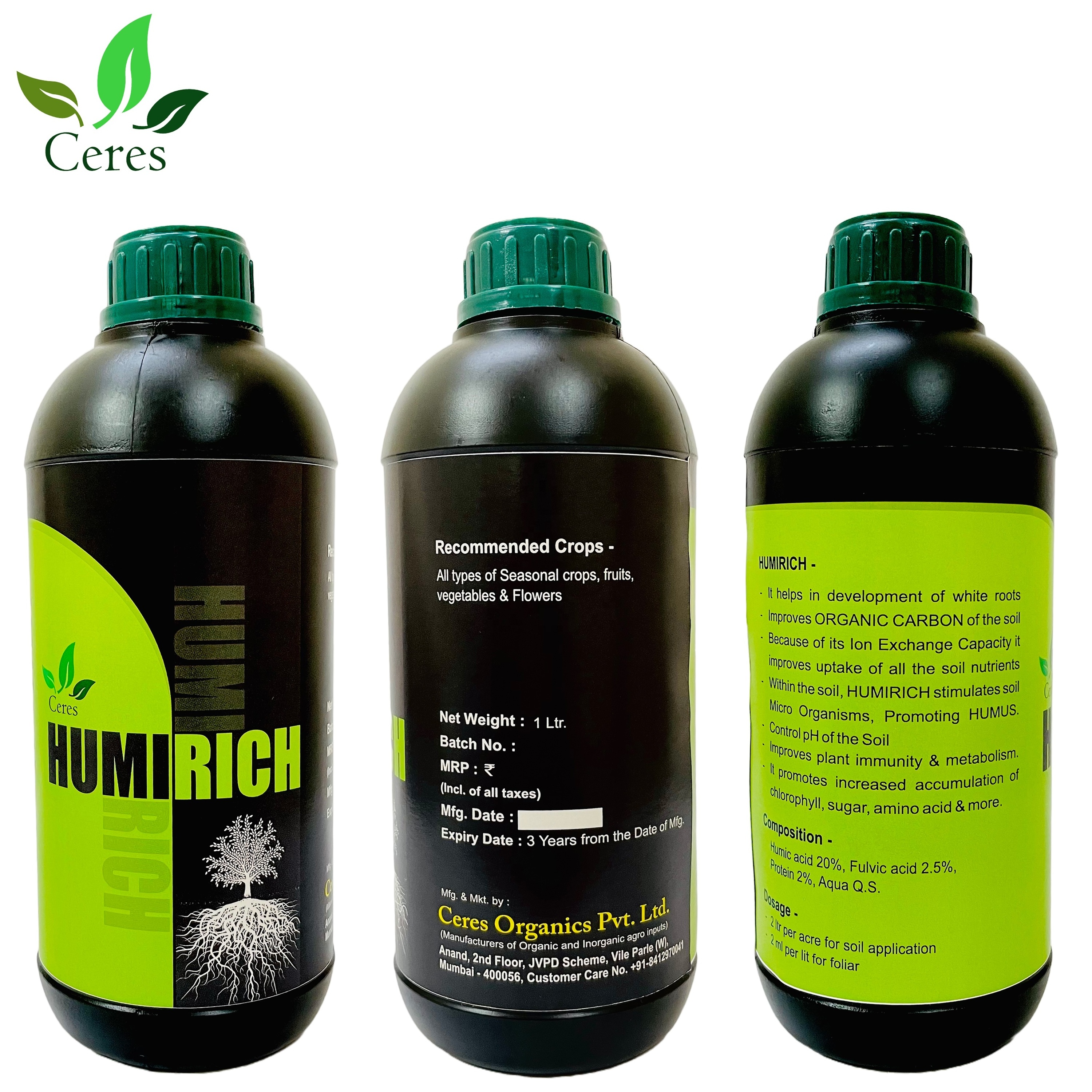 technical grade Humirich organic liquid humic acid liquid fertilizer	for agriculture export quality at bulk rates