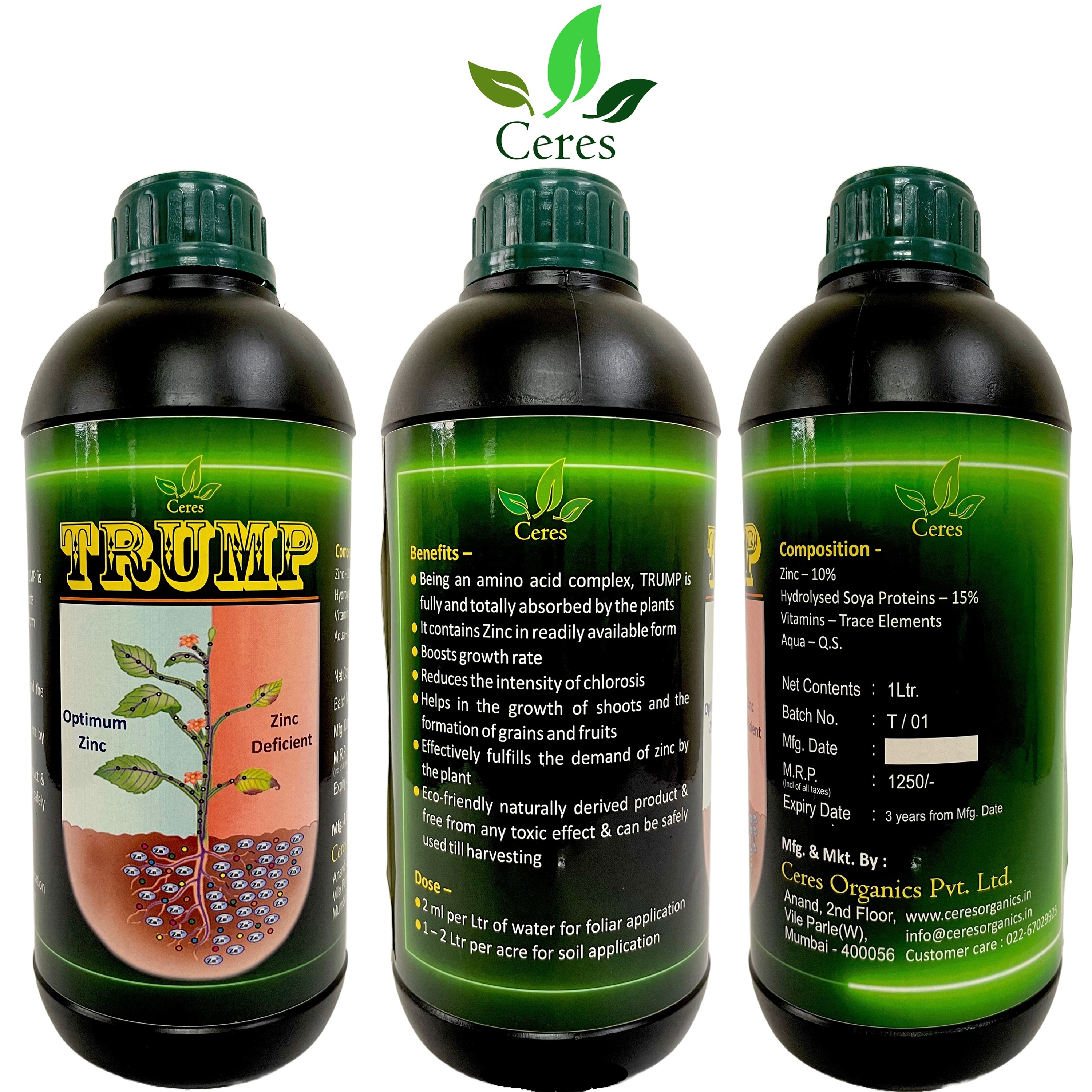 Plant Growth Bio Stimulant Flowering Fruiting Inducer Growth Promoter Organic TRUMP Agriculture Liquid Fertilizer Exporter