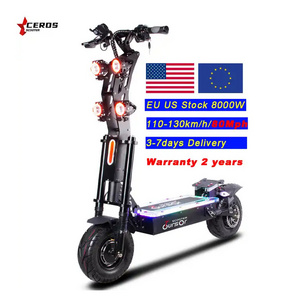 EU US Stock 13 Inch Tire Dual Motor e Scooters 60v Long Range Adults Powerful Adult 8000watts 72v Battery 8000w Electric Scooter