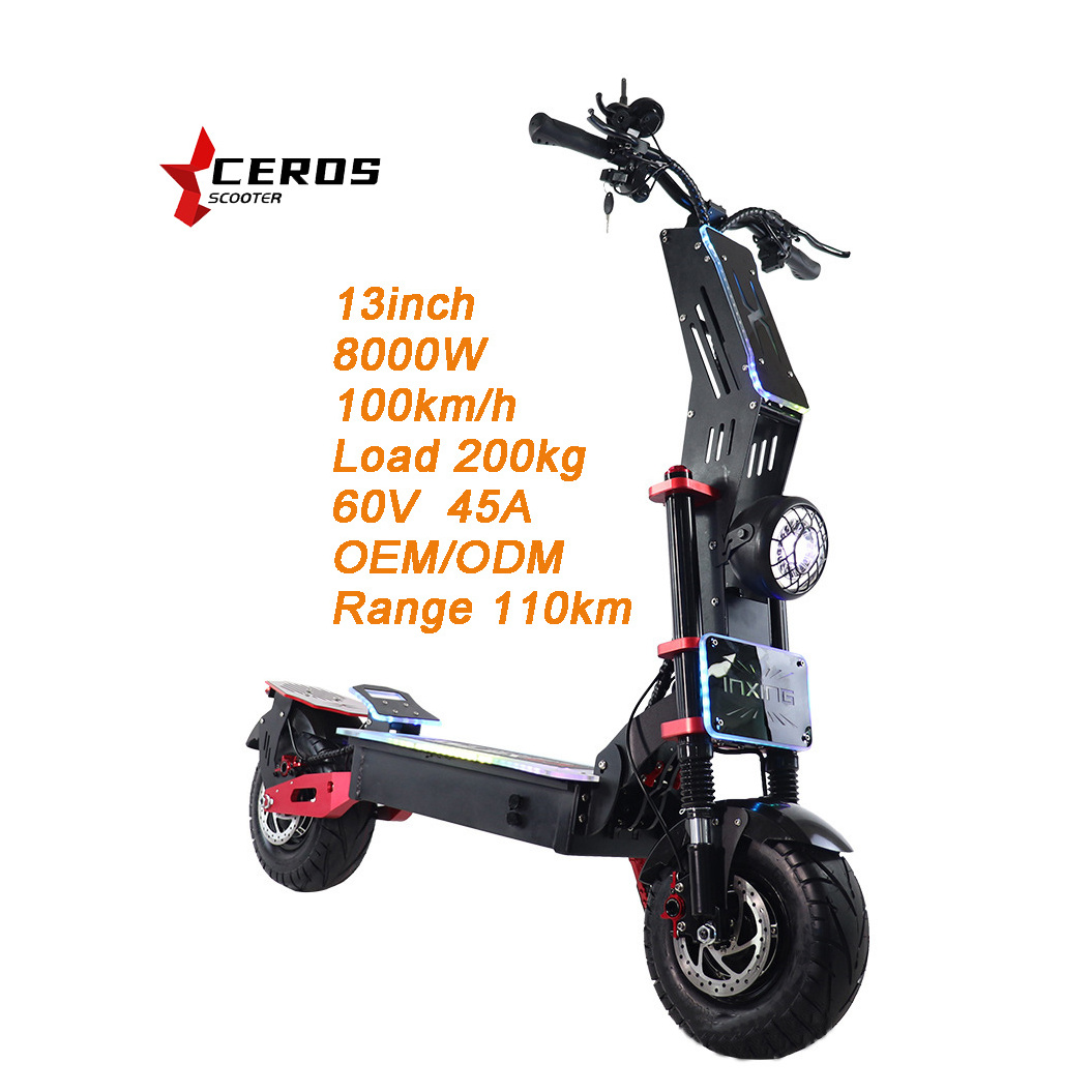 China Wholesale Electric Scooter Manufacturer Big Tire 13inch 100kmh Electric Scooter Moped Folding Electric Scooter For Adult