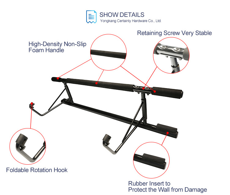 Made In China Standard Size Door Gym Wall Mounted Chin Up Bar