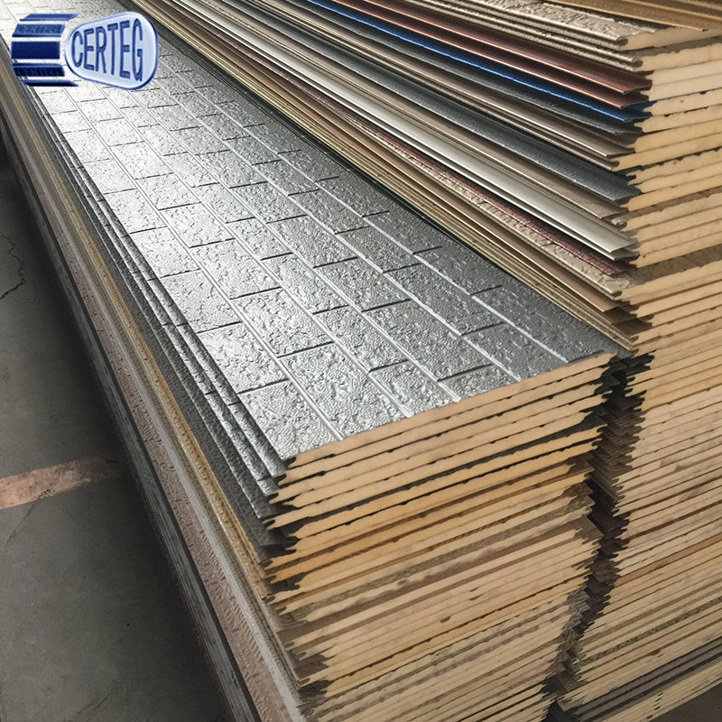 Brick Texture 16mm Rigid PU Sandwich Wall Panel