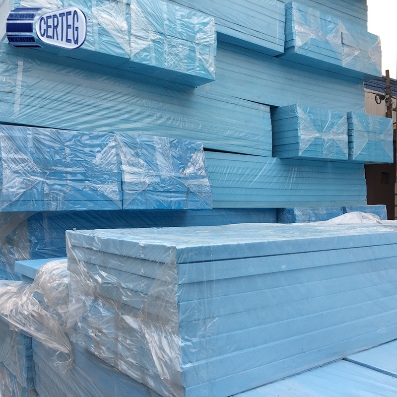 30mm blue extruded polystyrene XPS foam insulation board density 35kg/m3