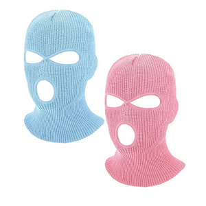 Custom Balaclava 3 Hole Knit Ski Mask 100% Acrylic Winter Warm Full Face Cover Ski Mask