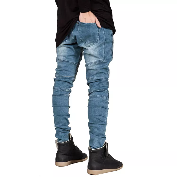 Cheap jeans for men bulk wholesale jean pants slim fit jeans men designer stretch denim blue and black color