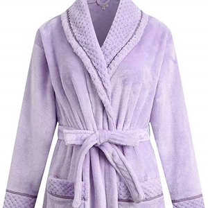 Hotel Bath Robe For Hotel Luxury Unisex 100% Cotton Spa Terry Towel Bathrobe Pink