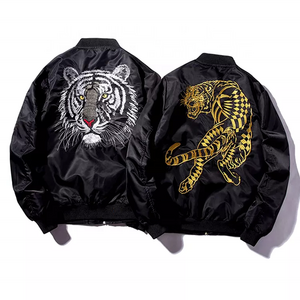 high quality wholesale baseball versity men custom satin letterman bomber jacket