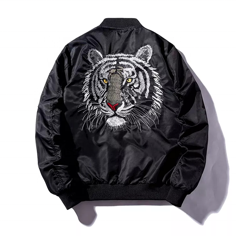 high quality wholesale baseball versity men custom satin letterman bomber jacket