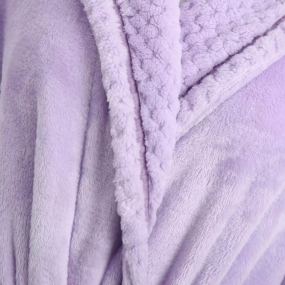 Hotel Bath Robe For Hotel Luxury Unisex 100% Cotton Spa Terry Towel Bathrobe Pink