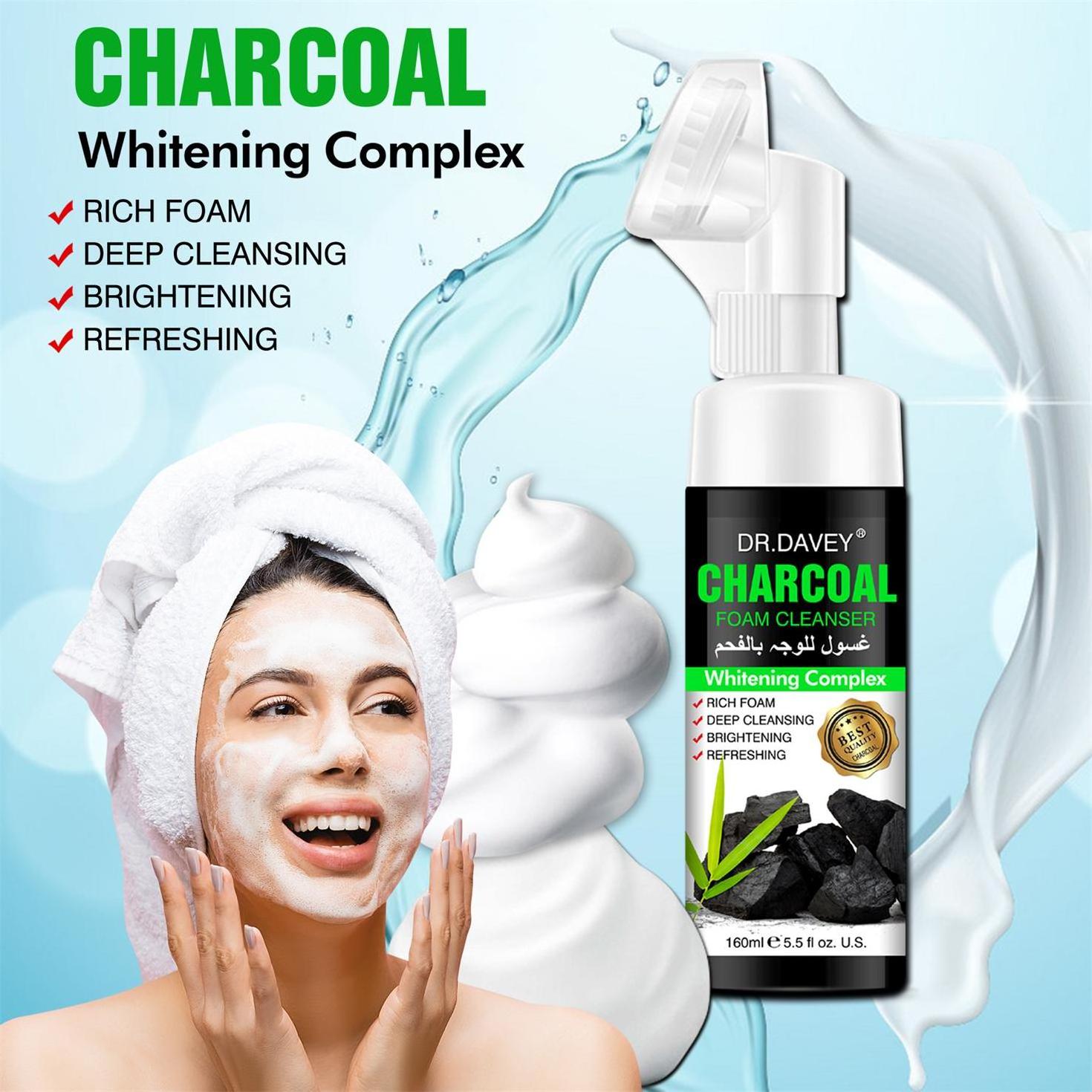 Private Label Organic Natural Amino Acid Korean Charcoal Glycerin Facial Foam Cleanser Face Wash