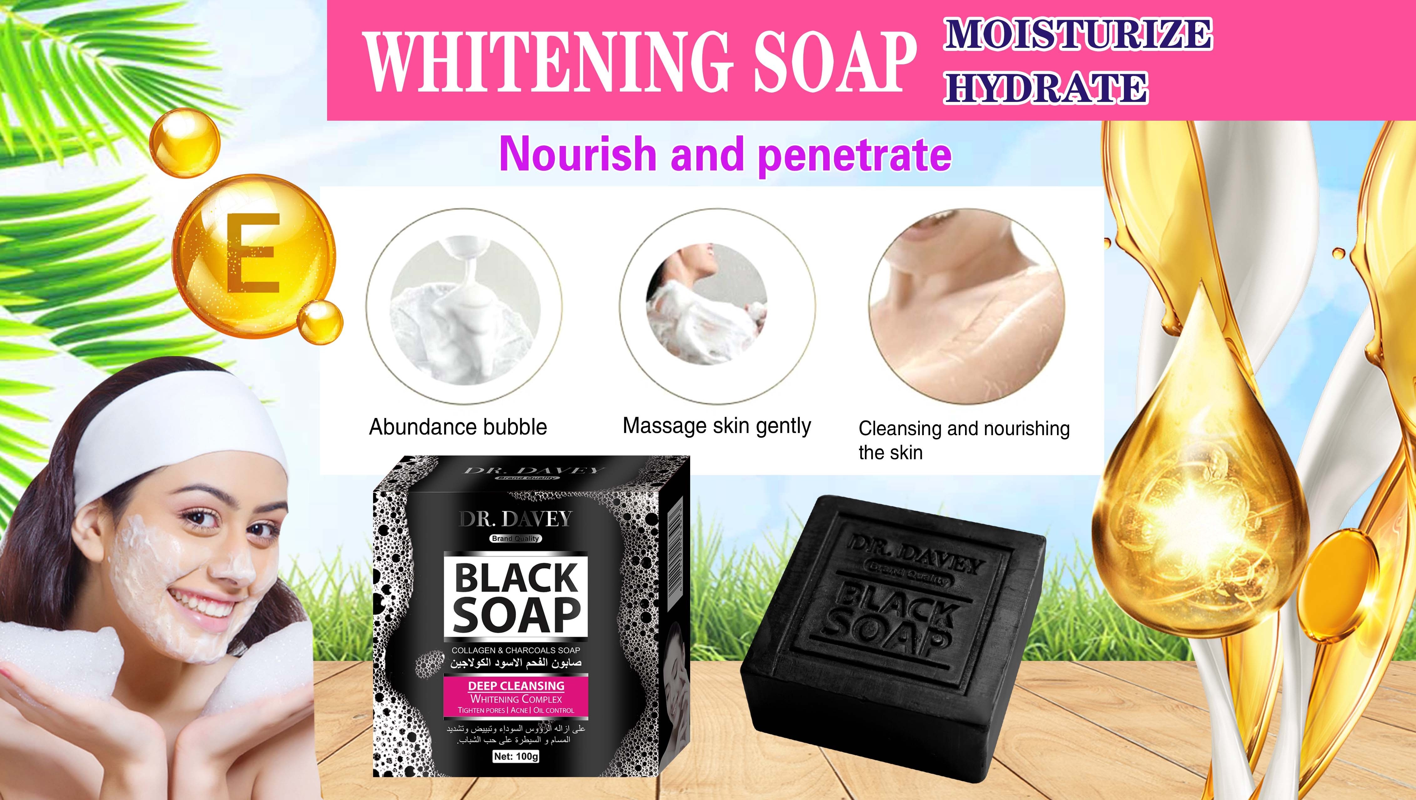 Factory wholesale organic bamboo charcoal soap remove blackheads control oil brightening face soap