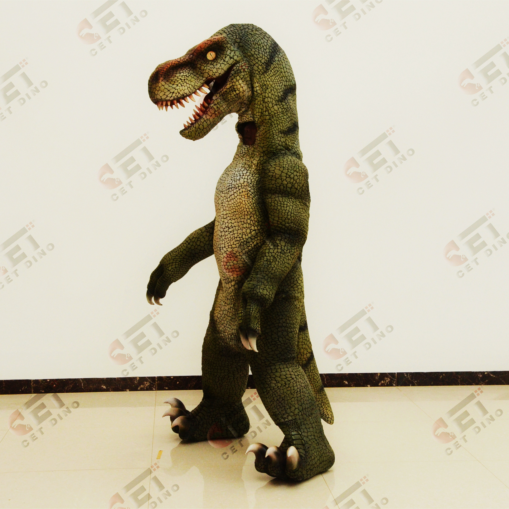 Amusement realistic dinosaur show T-REX electric walking dinosaur costume electronic hidden legs dinosaur costume