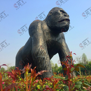 Jungle Park Man Made Animatronic Robotic Animals Models Large Gorilla  Satutue