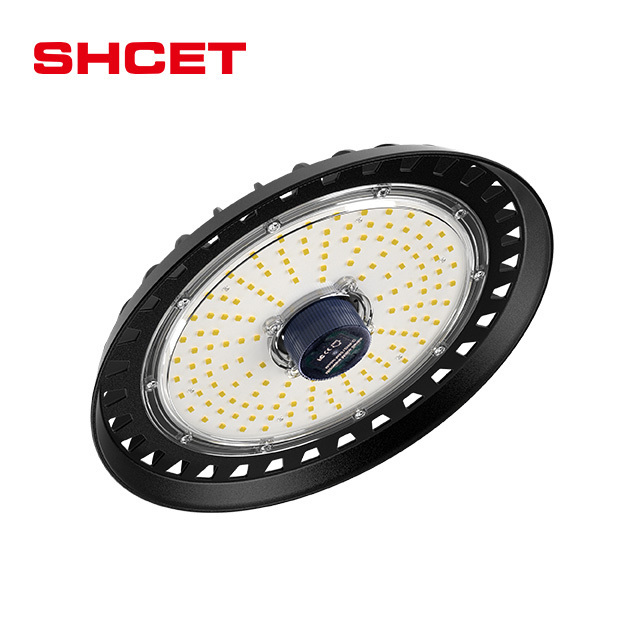 china manufacturers motion sensor dimmable ufo led high bay 100W 150W 200W lights with emergency light 5 years warranty for sale