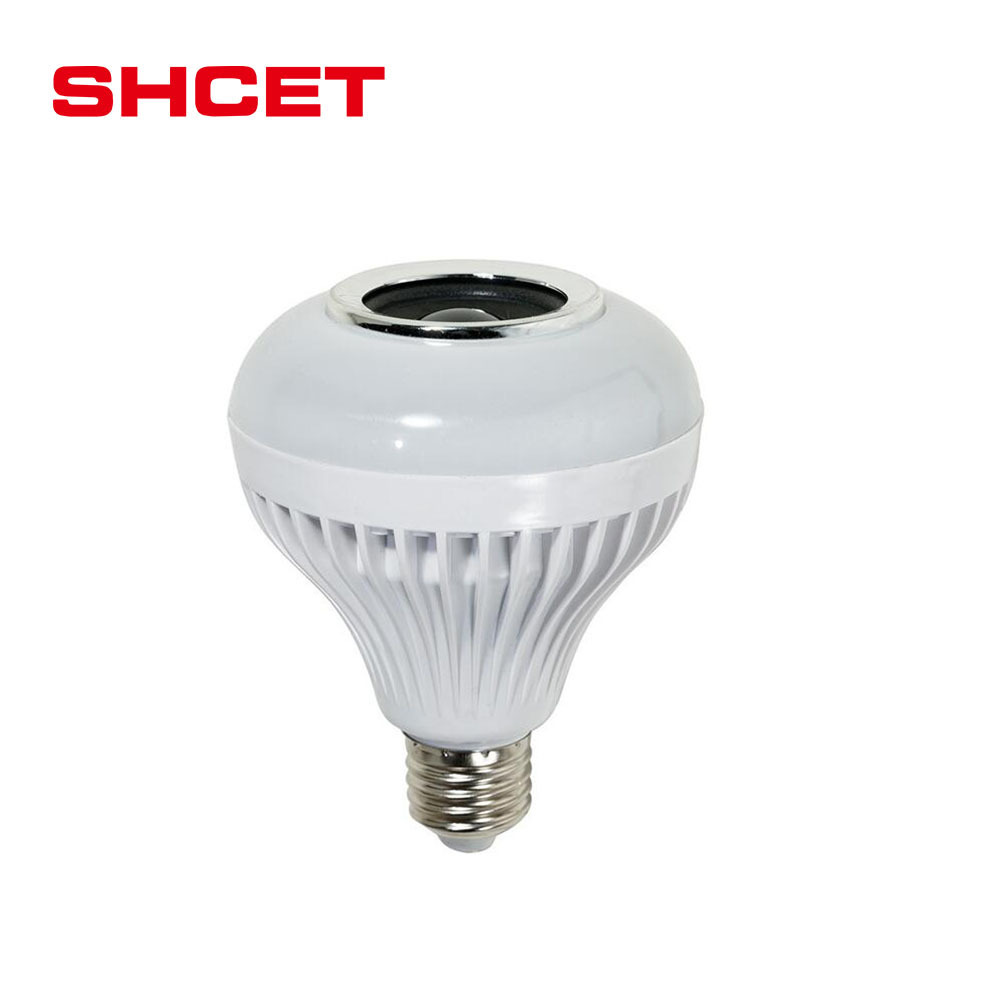 Smar RGB 12W  Musical bulb light with bluetooth control AC110v 220v smart color changing led bulb light from SHCET