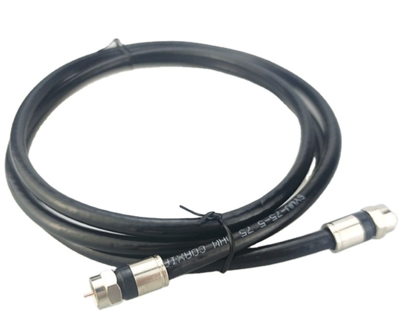 Higi Quality Rg6 Quad Shield Coaxial Cable 75 Ohm TV Antenna Cable F Male To F-Type Antenna Cable F Type Supplier