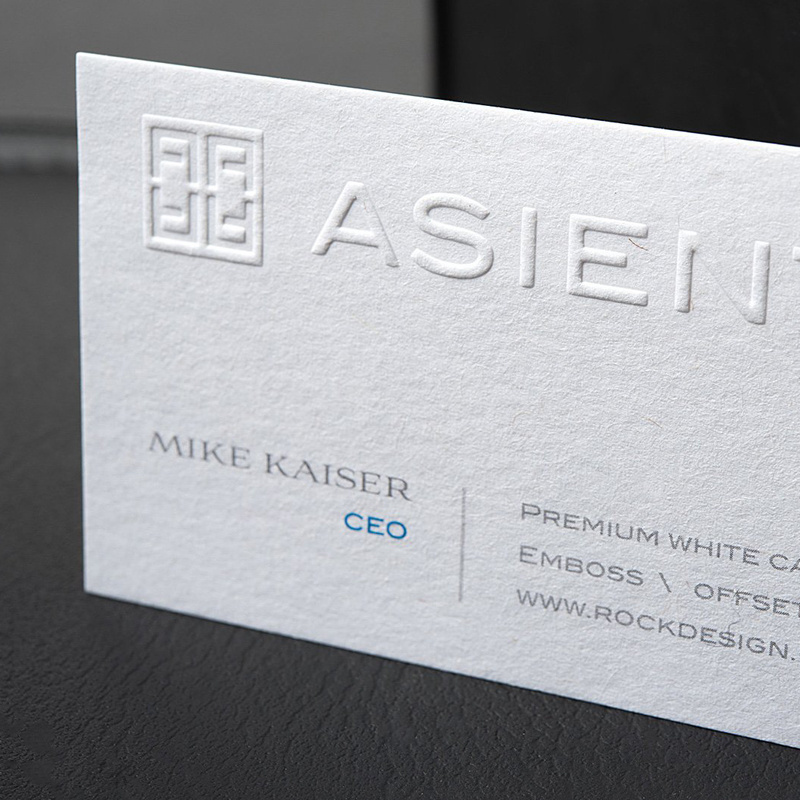 Cotton Paper Letterpress Name Card Luxury Business Card 3d Custom Logo Embossed/ Debossed Printing Paper Board