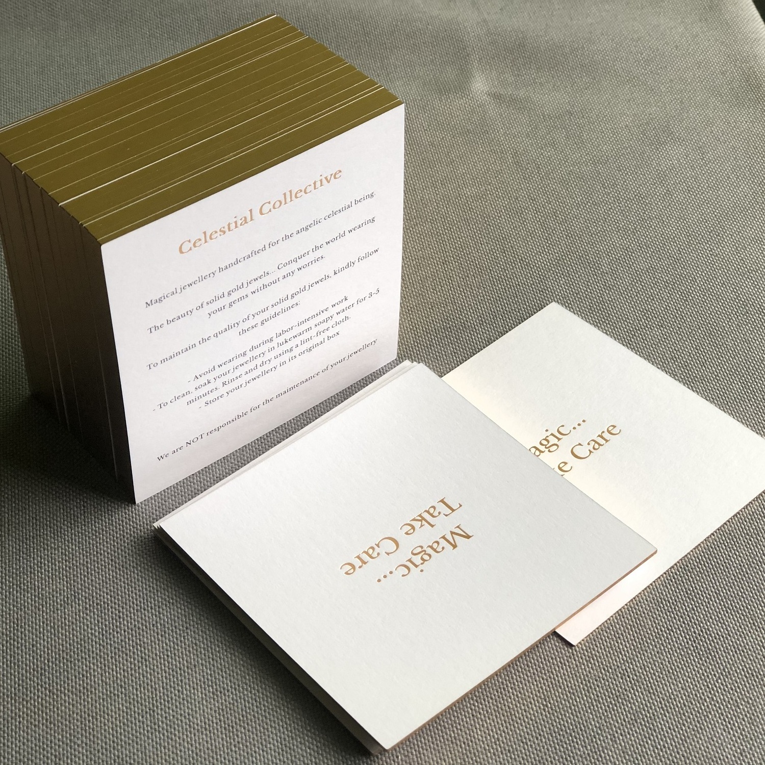 Foil Thank You Cards with Logo , Thank You Card Gold Custom Logo Letterpress Luxury Paper Board Paper Printing Business Card