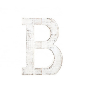 Free Standing Wooden Distressed White Alphabet  Monogram Letter For Wall Decor