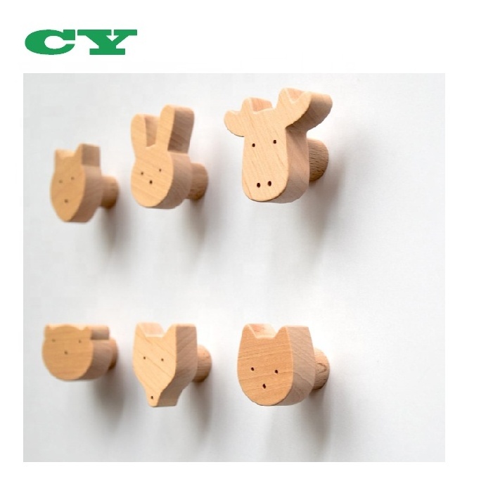 Home Decoration  Nursery Drawers Or Cabinets Knob Wooden Animal Knobs