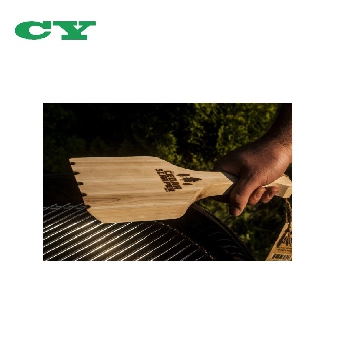 BBQ Grill Cleaner The Safe All Natural Bristle Free Cedar Wood BBQ Grill Scraper