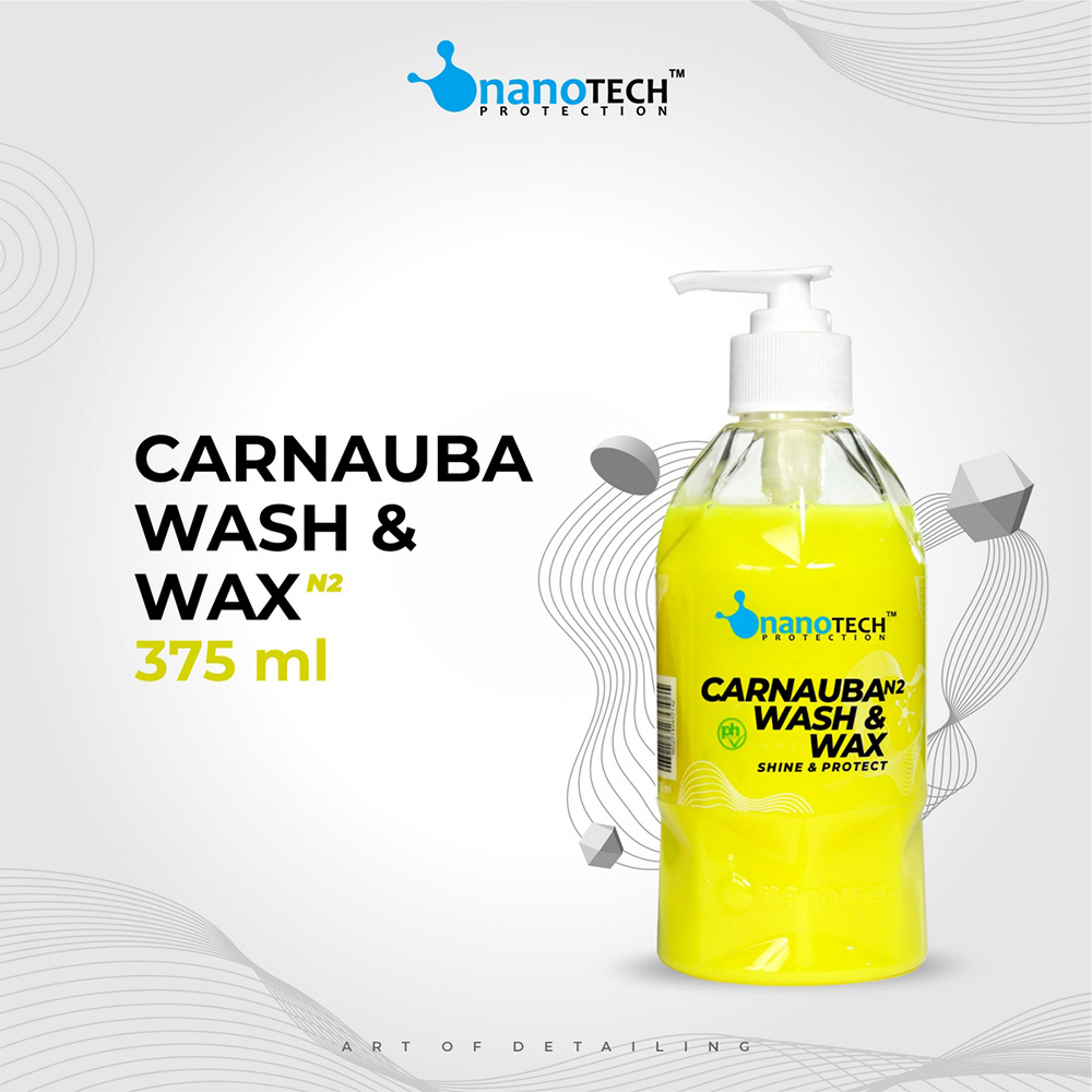 New Arrival Auto Care Products Carnauba Wash & Wax N2 375ml for Clean the Contamination of Dust Dirt Oil