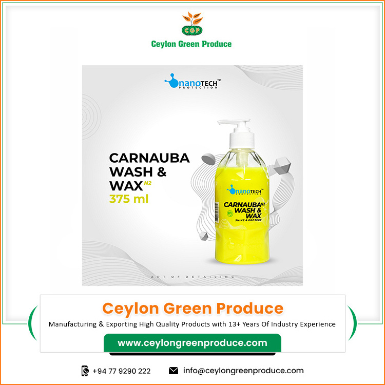 New Arrival Auto Care Products Carnauba Wash & Wax N2 375ml for Clean the Contamination of Dust Dirt Oil