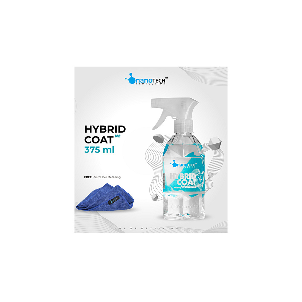 Auto Care Product Hybrid Coat N2 (375ml) for Coating Treatment Slick Finish Paint Protection and Paint Polish