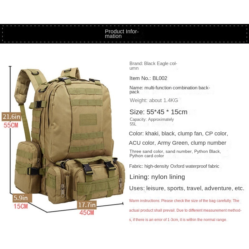 XIYIMU Designer bag oxford camouflage tactical shoulder tactical sling bag 55l camo backpack for travel denim bag waterproof