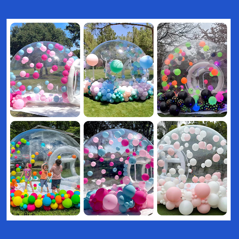 AOYU bouncy luxury resort transparent 6-8 person dome igloo inflantable big party bubble tent pop up rooms hotel