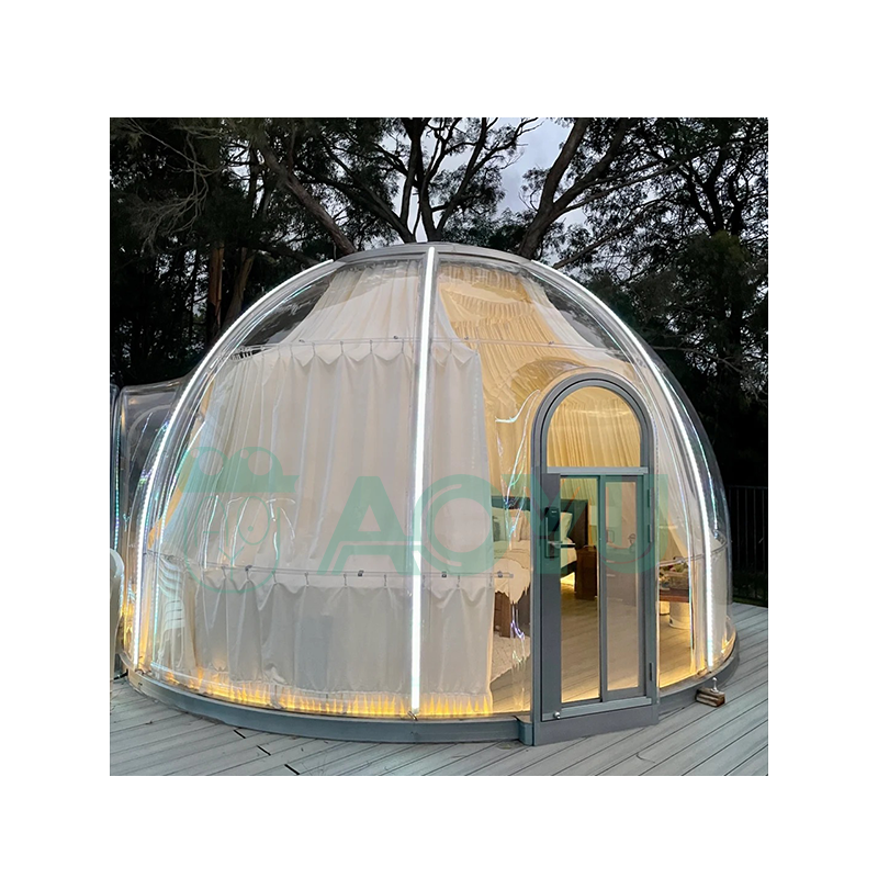 AOYU capsule outdoor premium leisure 5m prefab dome house trade show tent awnings retractable tent dining igloo