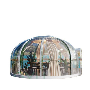 AOYU 6M Geodesic hotel dome tent luxury transparent garden igloo dome tent Starry Sky Cabin House PC Home Dome