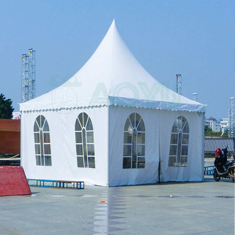 Best Price 4x4 5x5 6x6 10x10m Big White Pagoda Outdoor Wedding Church Marquee Tent For More Than 100 People Event