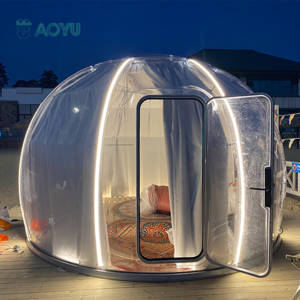 AOYU Prefab cabin house restaurant home transparent bubble glamping dome air rental dome tents for events