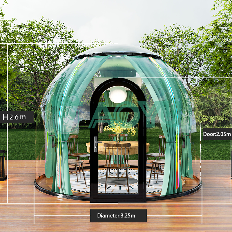 AOYU 2.5m tent factory outdoor transparent garden igloo tent geodesic dome