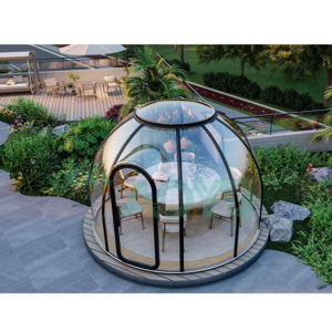 AOYU trade show igloo permanent glamping hotel dome tent for restaurant dining of the house in bubble shape