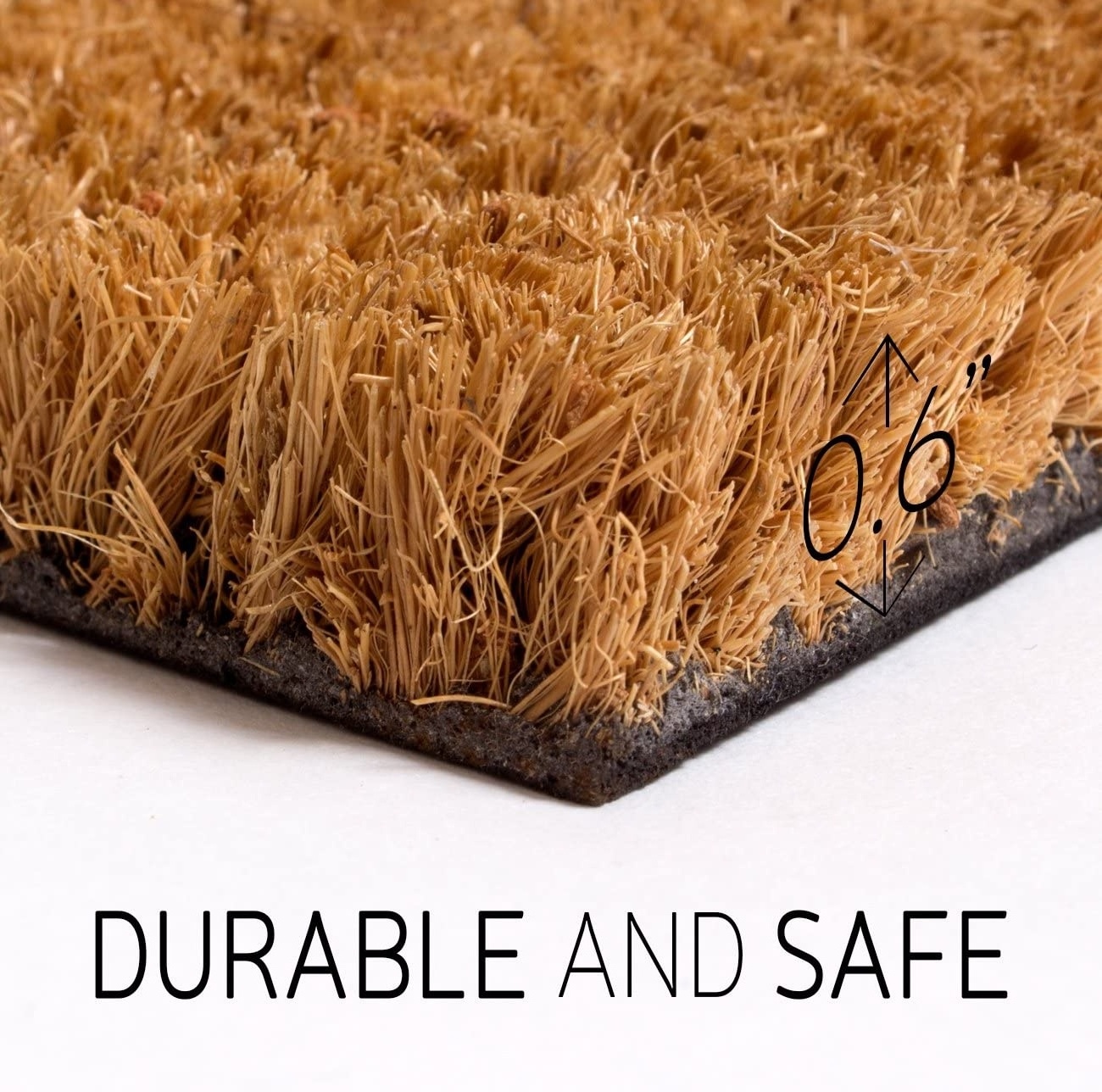 Wholesale plain 100% Natural Coir Coconut Outdoor blank Entrance mat Brown Rubber Non Slip doorMat Resist Dirt door mat for home