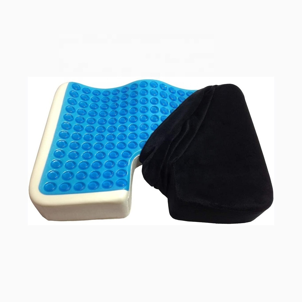 Wholesale Hemorrhoid Pillow Blood circulation Silicone Cooling Coccyx Orthopedic Memory Foam Car Gel Seat Cushion