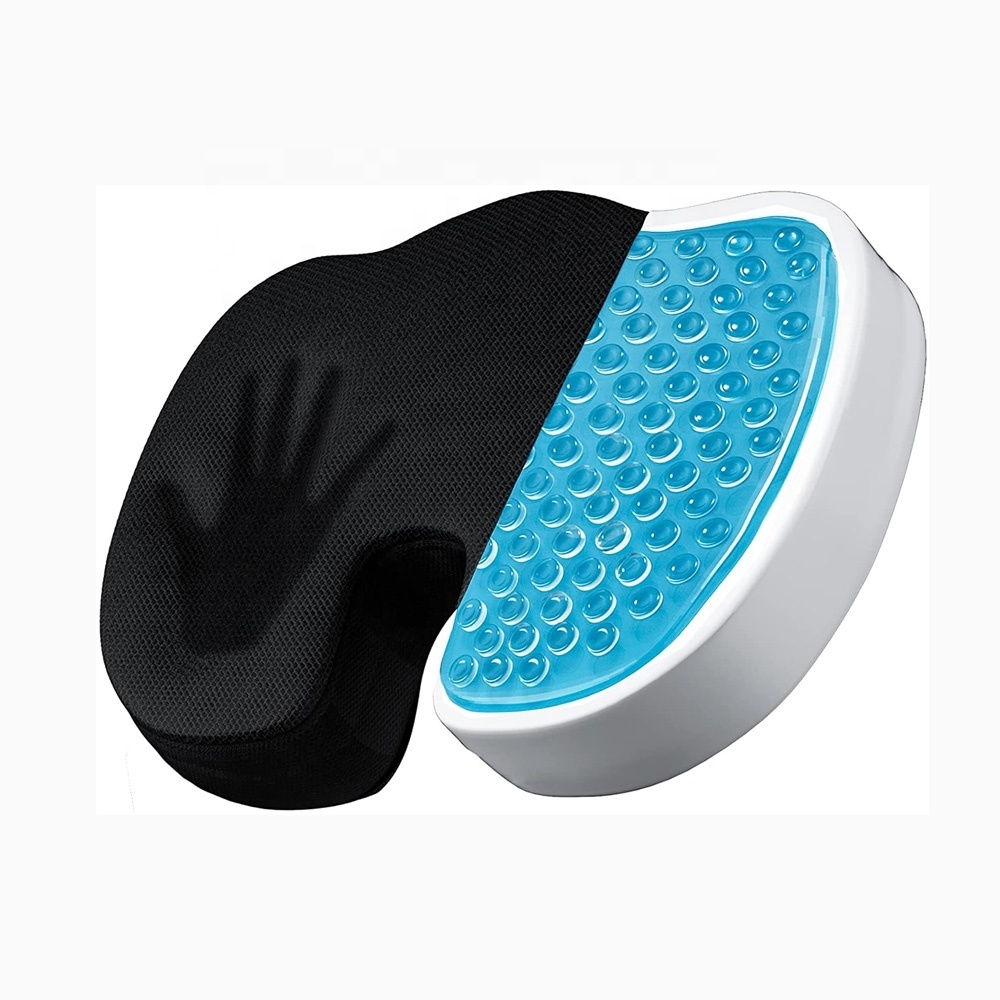 Wholesale Hemorrhoid Pillow Blood circulation Silicone Cooling Coccyx Orthopedic Memory Foam Car Gel Seat Cushion