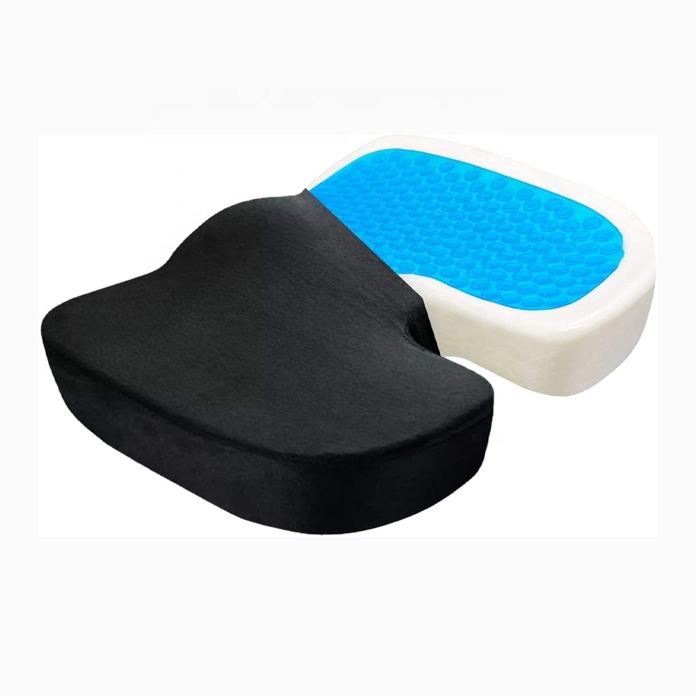 Wholesale Hemorrhoid Pillow Blood circulation Silicone Cooling Coccyx Orthopedic Memory Foam Car Gel Seat Cushion