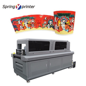 High speed uv printer single pass printer uv ink painting decor uv paper printer paper bowl graphic printing